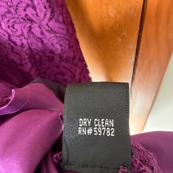 Adrianna Papell Purple Lace Midi Dress 16W | Plus Size Wedding Guest - Picture 7 of 7